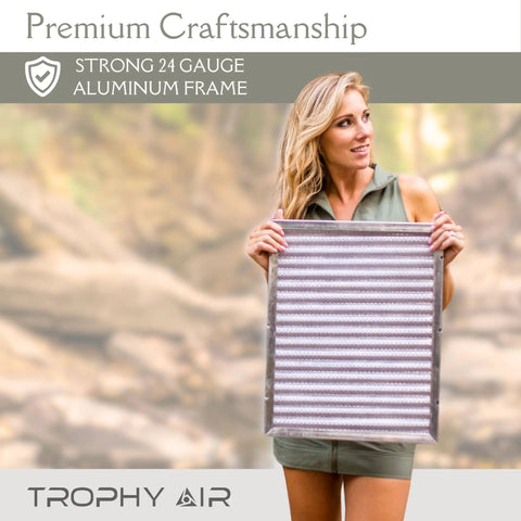 12x12x1 Washable Furnace Filter MERV 8 Pro Grade Electrostatic with Aluminum Frame held outdoors