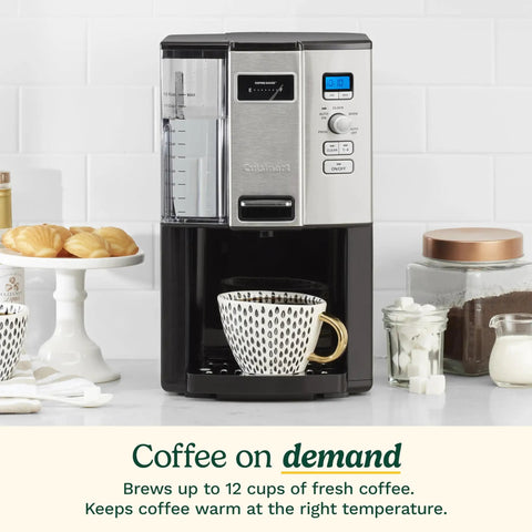 Coffee On Demand 12 Cup Programmable Drip Coffee Maker With Single Cup Dispense And Easy Actuator Black DCC3000P1 in kitchen