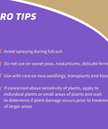 Pro tips for using Insecticidal Soap Ready to Use Spray for Organic Gardening, highlighting precautions and plant sensitivity.