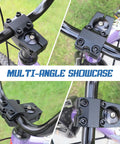 Rugged Aluminum BMX Bike Stem 95mm Rise for 22.2mm Bars and 1 1/8 Inch Fork Matte Black Ride Ready Finish showcased from multiple angles