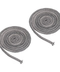 Wood stove gasket rope, graphite-fiberglass, 3/8 in x 86 in, black, 2-pack