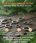 YoSpciaNe 445-piece lock washer set; metric 304 stainless steel split washers (M3–M12) on wood top view