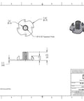 Built Like A Tank 4 Prong Steel T Nuts 100 Pack Featuring 10-32 Threads And 5/16 Inch Length detailed technical drawing.