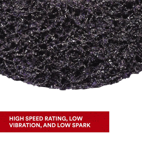 XT Pro Disc SiC Extra Coarse T27 Abrasive Disc For Metalwork Four And One Half Inch By Five Eighth Inch Eleven Thread Removes Rust Paint And Coatings Fast Resists Loading Leaves A Fine Finish Purple
