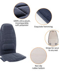 Cozy Massage Seat Cushion With Heat And Memory Foam Neck And Lumbar Support, 10 Vibration Motors, polyester material, back view
