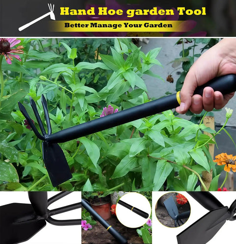 Heavy Duty Garden Hoe And Cultivator Hand Tool For Weeding Planting Loosening Soil And Digging Thickened Manganese Steel