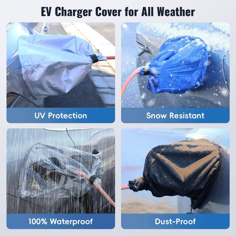 Dang Solid Magnetic EV Charger Cover For Steel Body Electric Cars All Weather Shield protects charging ports from UV, snow, water, and dust.