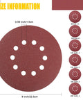 Nine Inch 10 Hole Hook And Loop Sanding Discs Set 30 Pcs Pro Grade Drywall Sander Abrasive Discs With 80 100 120 150 180 240 Grits Open Coat