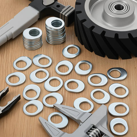 Otoolling 40-piece metal offset wheel washers set for automotive wheel repair