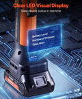 Beast 18V Electric Pipe Crimping Tool with LED display showing status on digital circuit board.