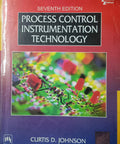 Cover of 'Seventh Edition Process Control Instrumentation Technology' book by Curtis D. Johnson with colorful circuit board image.
