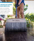 Large 7 Inch Deck Stain Brush With Extra Thick Bristles For Thorough Staining Of Wood And Fences Includes Threaded Extension Pole