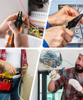 Do It All Automatic Self Adjusting Wire Stripper Cutter And Crimper For Electrical Wires From 8 AWG To 30 AWG in use by professionals