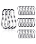 30 Pcs 1.57 Inch Mini Carabiner Clips M4 Stainless Steel Heavy Duty Locking Snap Hooks for Climbing, Hiking, Camping, and Fishing