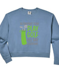 Funny Retirement Plan Play Golf Cropped Sweatshirt For Men And Women Comfortable Relaxed Fit Golf Apparel In Soft Washed Cotton