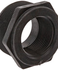 Durable Polypropylene Reducing Bushing 2 In To 1-1/4 In Schedule 80 Pipe Fitting 300 Psi Max Pressure RB200-125 Easy Install No Fuss Connection For Different Diameter Pipes 1 Each black threaded reducer