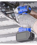 Gangsuqd Cordless Impact Wrench With Brushless Motor Delivering High Torque Power for Car and Truck Repair Jobs in use.