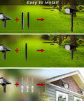 Green Solar Outdoor Spotlights 20 LED IP65 Waterproof Landscape Lights for Garden Path Yard Holiday Decor 4 Pack and mounting options
