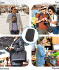 Family RFID Travel Document Organizer And Passport Wallet For Women And Men On The Go Waterproof Zippered Card Holder in use.