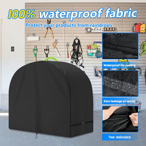 Built Tough All Weather Table Saw Cover for Diagonal and Miter Saws Heavy Duty 600D Waterproof UV Protective Shield Dustproof and Rainproof All Season Outdoor Use Black 89 by 69 by 116 cm