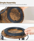 Simple assembly of 2 Tier Lazy Susan Spice Rack Set With Smooth 360 Degree Spin Rotating Spice Organizer, rustic brown finish.