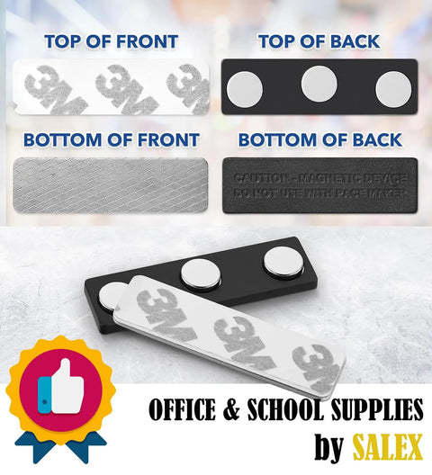 Rock Solid Magnetic Badge Holders Three Pack For Shirts Uniforms And Name Tags Featuring Neodymium Magnets Event Ready Slick Carry Case Easy Peasy Setup No Drama