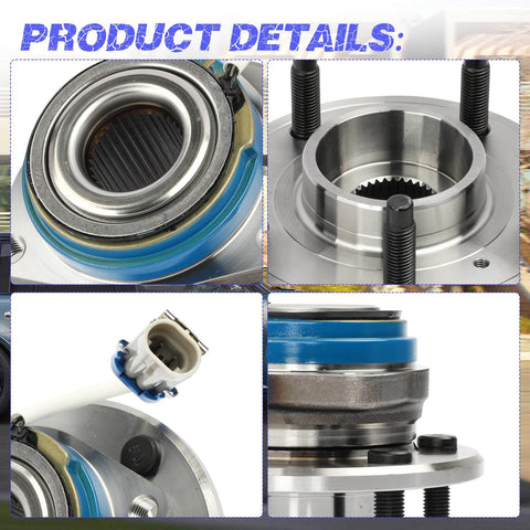 Close-up of Front Wheel Hub Bearing Assembly with ABS components, showing sealed bearing structure and ABS compatibility features.