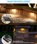 Outdoor steps with 8 Pack 7 Inch LED Hardscape Lighting For Retaining Walls And Outdoor Steps Low Voltage Paver Lights installation