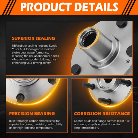 Product details of Beefy Front Wheel Hub Assembly For Hyundai Elantra 2011-2012, Elantra Coupe 2013, Veloster 2012-2016 And Kia Forte 2014-2018