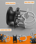 Premium Heavy Duty Nylon Sliding Gate Rollers Four Pack Cantilever Rolling Hardware with wear-resistant nylon roller and heavy-duty U-bolts.