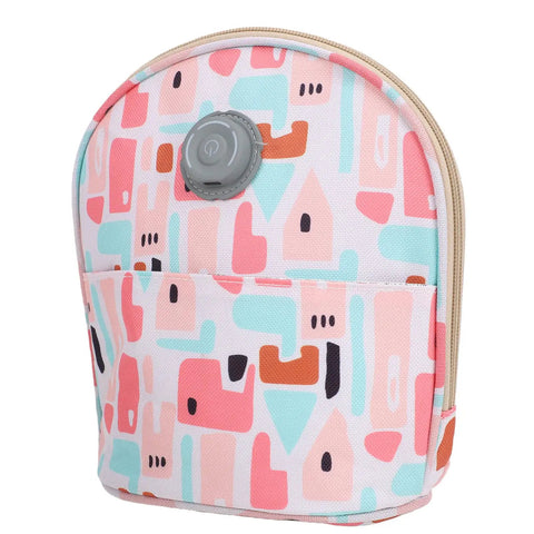 Grab And Go Breastmilk Cooler Bag Crafted From Tough Canvas With Plug In Usb Cooling And Warming Ports For Parents On The Fly Travel Friendly Insulated Nursing Pouch in colorful design