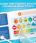 Colorful pH scale chart from Amazing Chemistry Set With 100 Plus Science Experiments For Kids Including Crystal Growing Reactions Glowing Tubes And A Colorful Bouncy Ball A Hands On STEM Gift For Boys And Girls Amazon Exclusive