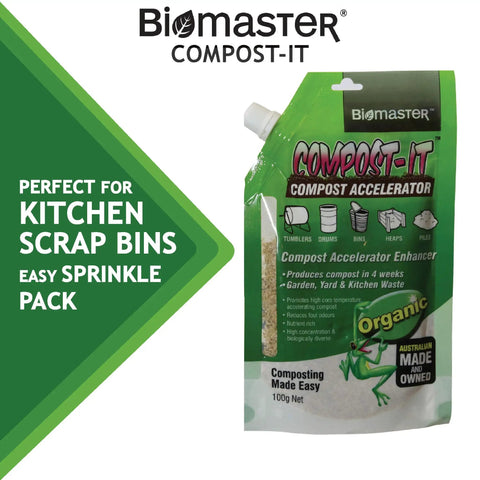 Compost Accelerator Starter 100g Spout Pack For All Composting Systems 100 Percent Natural Concentrate That Kickstart Fast