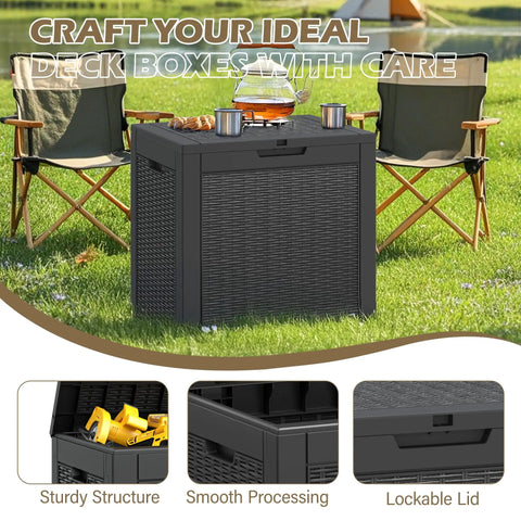All Season Badass Waterproof Deck Box For Patio Organization 35 Gallon Capacity Heavy Storage Chest Keeps Cushions Pool Toys And Yard Gear Dry When It Rains