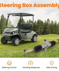 Golf cart on grass with EZGO RXV Golf Cart Steering Gear Box Assembly Rack And Pinion For 2008 Up Gas And Electric Carts