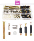 90 Piece Do It Yourself Friendly Pro Grade Furniture Cam Lock Screws And Barrel Nuts Hardware Kit With Dowel Pins Eccentric Wheel And Pre Inserted Nuts
