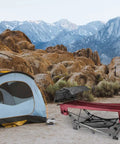 All In One Portable Folding Hammock With Metal Frame And Retractable Canopy Ideal For Camping Patio Or Backyard Chill Sessions