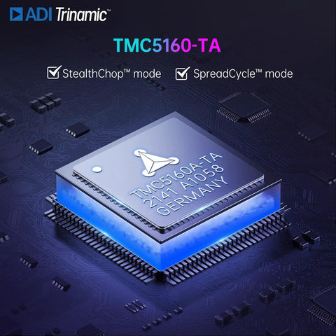 Dope TMC5160T Plus Stepper Motor Driver V1.0 With 8 MOSFETs 60V 10.6A IRMS featuring StealthChop and SpreadCycle modes
