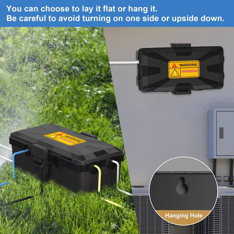 Beefy Medium Outdoor Electrical Box IP54 Weatherproof Cover for Outdoor Power Strips and Electronics 6 Cable Entry Ports