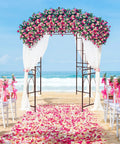 Birdcage Style Garden Arbor With Heavy Duty Metal Frame And Four Climbing Trellises Outdoor Gazebo Pergola Arch on beach