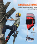 Arborist using Aluminum Tree Climbing Spikes 1 Pair With Straps And Spike Protectors 350 Pound Load Capacity Gear