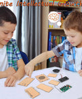 Kids assembling Build Your Own FM Radio Kit For Kids And Teens Ages 8 To 14 STEM Toys Fun DIY Electronics Snap Circuits Style