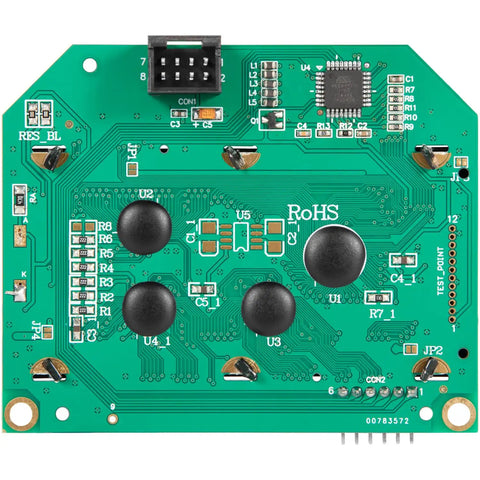 Drop In Lcd Display Board That Clips Right Onto Most Manitowoc Ice Units To Keep Production Rolling Smooth As Glass With Zero Sweat Or Tech Support Calls On This Easy Install Job For Your Shop Today - close-up of green PCB with buttons and connectors.
