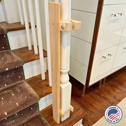 Gate Installation Kit For Stairways 36 Inch Banister Clamp Set Easy Mount No Holes No Adhesive Fits Round Or Square Posts USA