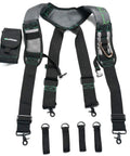 Gel Padding Tool Belt Suspenders with breathable gel shoulder pad for electricians, construction pros, farmers, trigger snap ends