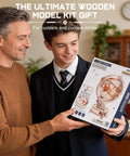 Illuminated Rotating Wooden Globe Puzzle Night Light Kit 185 Piece 3D Geography Model For Adults And Teens 14 Plus No Glue Needed Learn While You Build Hands On in box