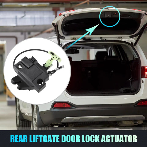 Subaru Legacy And Outback 2010 To 2014 Rear Liftgate Lock Actuator With Cable Replacement shown installed on vehicle