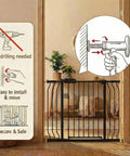 No Sweat Setup Extra Wide Baby Gate For Doorways And Stairs adjustable mount without drilling, easy installation instructions.