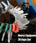 Beefy Heavy Equipment Key Set 39-Piece Master Ignition Key Kit For Case Komatsu Kubota Cat New Holland JCB Volvo