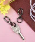 Heavy Duty Zinc Alloy Swivel Clip Locks Beefy Double Opening Snap Hooks For Bags Keys Lanyards Rock Solid Black Metal Fasteners For Daily Carry Gear Setup And Everyday Use Set Of Two with key attached